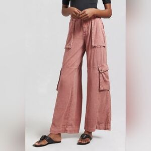 Pilcro Pink Wide Leg Pants